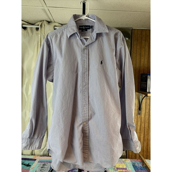 Ralph Lauren Other - Ralph Lauren Blake Polo Shirt Adult Medium Pinstripe Stripe Blue Pony